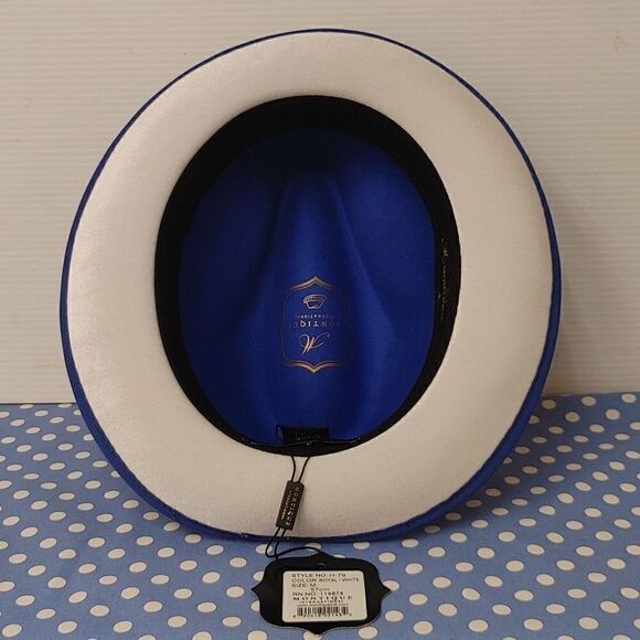 MEN'S MONTIQUE 2 1/4" BRIM 100% WOOL FELT WHITE BOTTOM FEDORA HAT. H79 - Picture 5 of 9